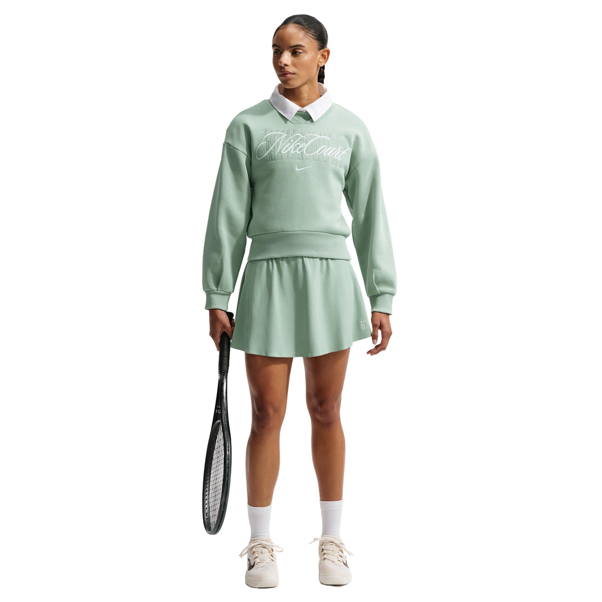 Nike Women's Court Collection Crew-Neck Tennis Top - Steam Green - STEAM GREEN